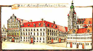 Das Schmettausche Haus u. Revier - Pałac Schmettau'a, widok ogólny